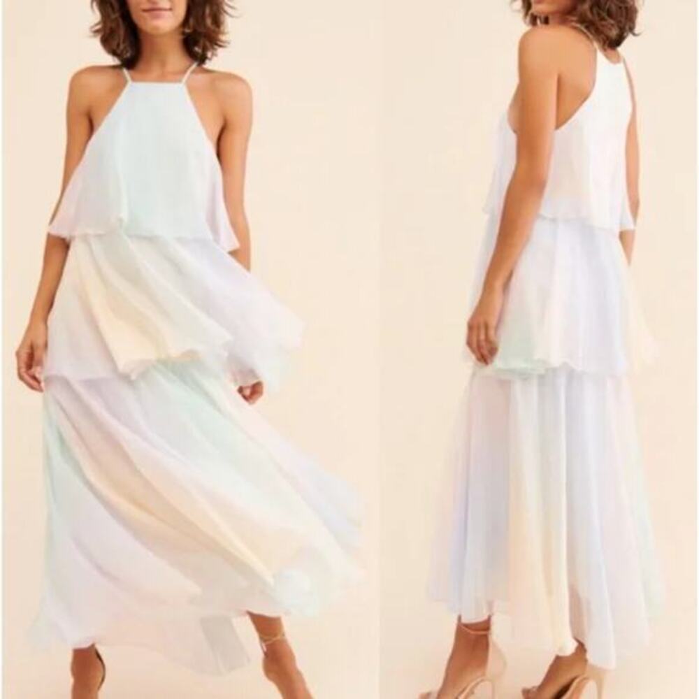 OPT Elena Tiered Maxi Dress Pastel, size S‎